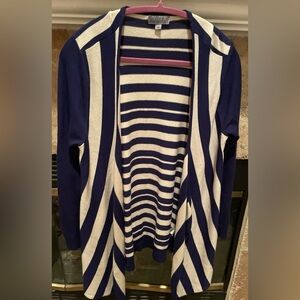 Joseph A. silky soft Asymmetrical Open Knit Cardigan Capsule Career Minimalist L